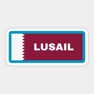 Lusail City in Qatar Flag Sticker